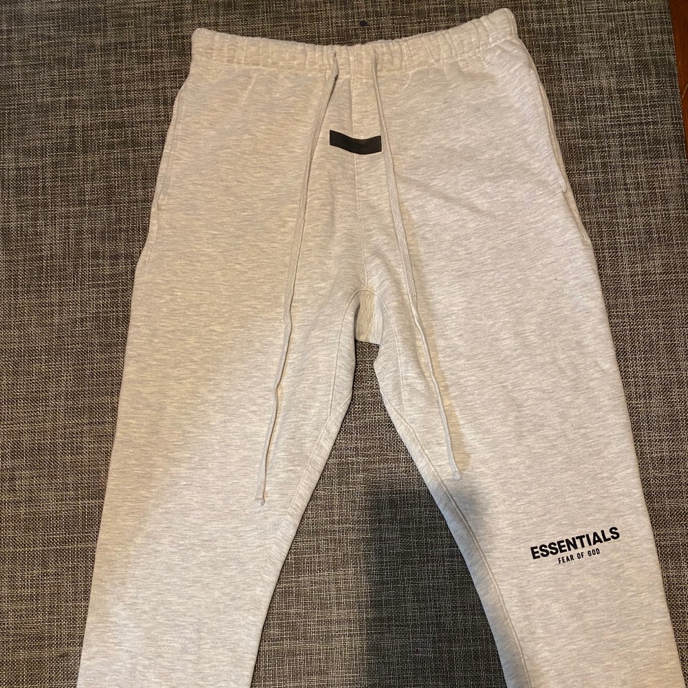Light Oatmeal Fear of God Essentials Sweatpants